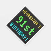 Fun /Retro Video Game Kijk 91st verjaardag Servetten (Hoek)