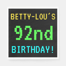 Fun /Retro Video Game Kijk 92e verjaardag Servet