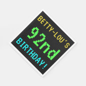 Fun /Retro Video Game Kijk 92e verjaardag Servet (Hoek)