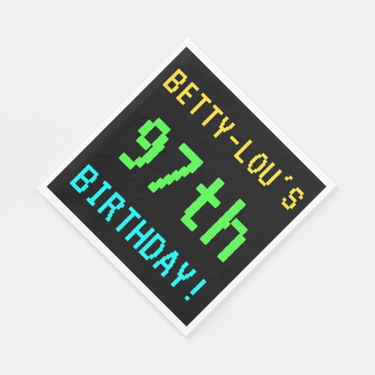 Fun /Retro Video Game Kijk 97e verjaardag Servetten (Hoek)