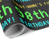 Fun /Retro Video Game Kijk 98th Birthday Cadeaupapier (Rol Hoek)