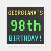 Fun /Retro Video Game Kijk 98th Birthday Servetten (Voorkant)