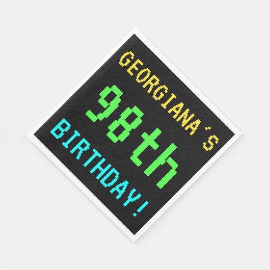 Fun /Retro Video Game Kijk 98th Birthday Servetten (Hoek)