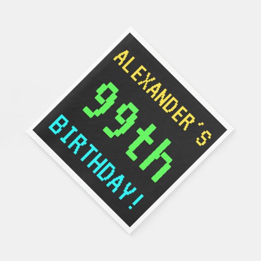 Fun /Retro Video Game Kijk 99th Birthday Servetten (Hoek)