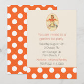 Fun Retro Woman Cooking Party - Uitnodiging (Voorkant / Achterkant)