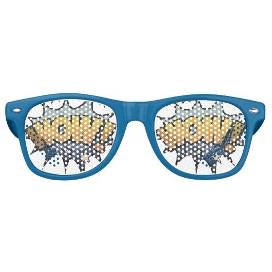 Fun Retro WOW! Comic Book Speech Retro Zonnebril (Voorkant)