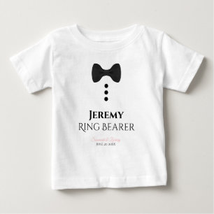 Fun Ring Bearer Black Stropdas Wedding Toddler T-s