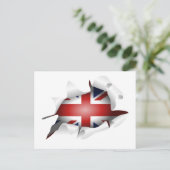 Fun Ripped Hole met Unijack Flag Briefkaart (Staand voorkant)