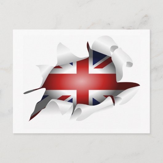 Fun Ripped Hole met Unijack Flag Briefkaart (Voorkant)