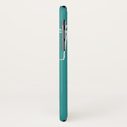 Fun-robot met blauwgroen & witte jongens, draagtas Case-Mate iPhone case (Achterkant/links)