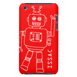 Fun-robot: rode en witte jongens Case-Mate iPhone case