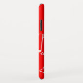 Fun-robot: rode en witte jongens Case-Mate iPhone case (Achterkant/rechts)