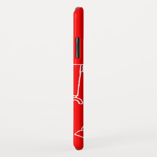 Fun-robot: rode en witte jongens Case-Mate iPhone case (Achterkant/rechts)