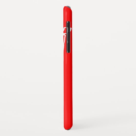 Fun-robot: rode en witte jongens Case-Mate iPhone case (Achterkant/links)