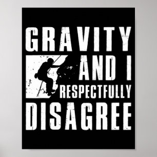 Fun Rock-beklimkunst voor mannen vrouwen die cli v Poster