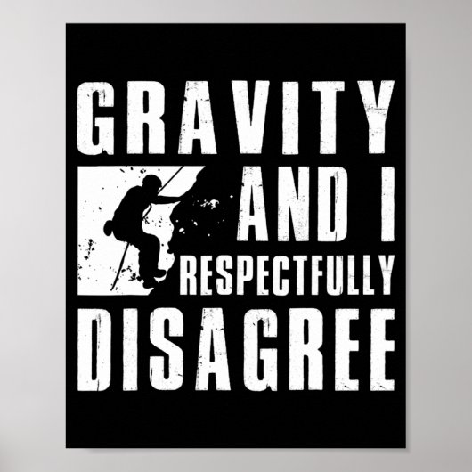 Fun Rock-beklimkunst voor mannen vrouwen die cli v Poster (Voorkant)