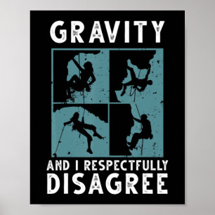 Fun Rock-beklimkunst voor mannen vrouwen die cli v Poster