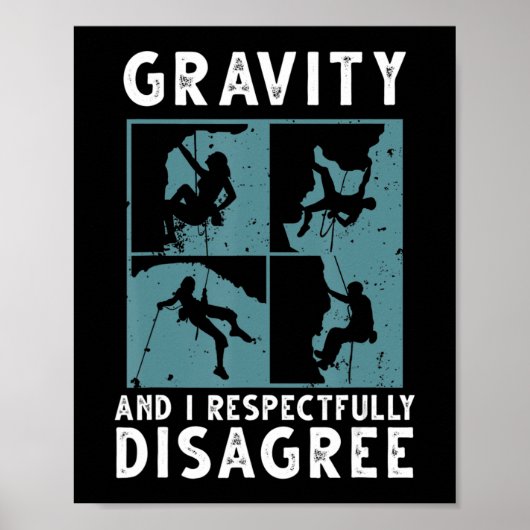 Fun Rock-beklimkunst voor mannen vrouwen die cli v Poster (Voorkant)