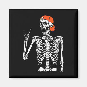 Fun Rocker Skeleton Hand Rock on Costume Halloween Magneet