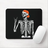 Fun Rocker Skeleton Hand Rock on Costume Halloween Muismat (Met muis)
