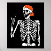 Fun Rocker Skeleton Hand Rock on Costume Halloween Poster (Voorkant)