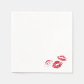 FUN! Rode lipstick Prints Servet (Voorkant)