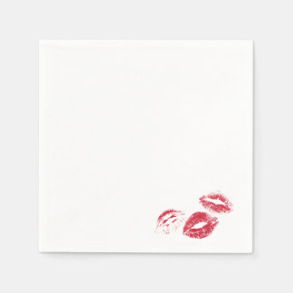 FUN! Rode lipstick Prints Servet