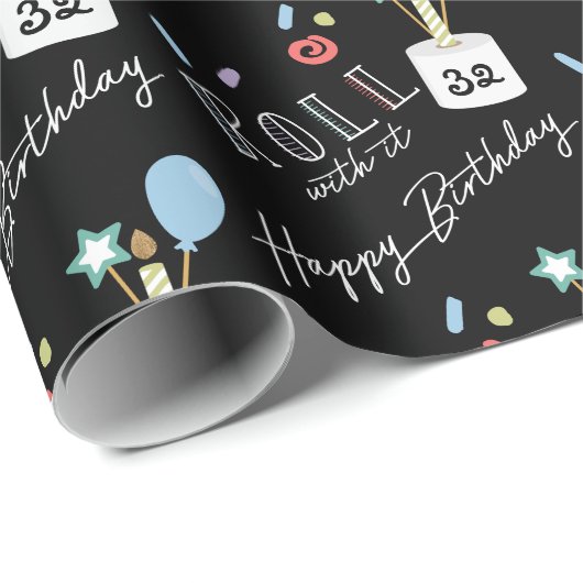 Fun Roll met it Covid Toilet Paper Birthday Cake Cadeaupapier (Rol Hoek)
