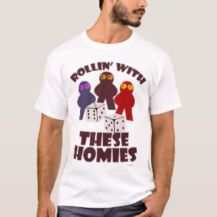 Fun Rolling Homies Boardgame Meeple Art T-shirt