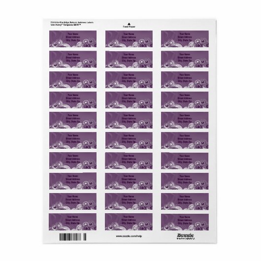 Fun Rolling Paars Personalized Etiket (Full Sheet)