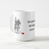 Fun Romantic Knight in Shining Armor Humor Koffiemok (Voorkant links)