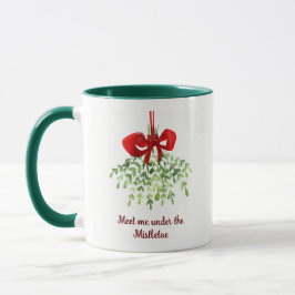 Fun Romantic ontmoet Mistletoe Quote Kerstmis Mok