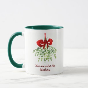 Fun Romantic ontmoet Mistletoe Quote Kerstmis Mok