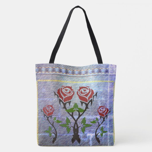 Fun Roos Jeans Kijk Tote Bag (Achterkant)