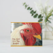 Fun Rooster Briefkaart "Hey, kijk! Het is de Donal (Staand voorkant)