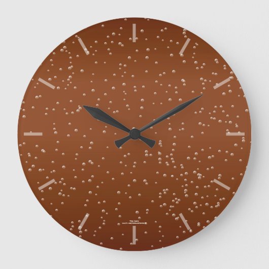 Fun Root Beer Bubbles Clock Grote Klok (Voorkant)