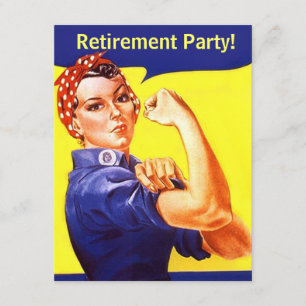 Fun Rosie The Riveter Retirement Party Kaart