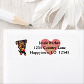 Fun Rottweiler Dog Return Address Label (Insitu)
