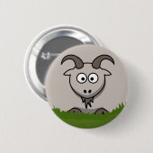 Fun Round Cartoon Goat Ronde Button 5,7 Cm (Voorkant /achterkant)