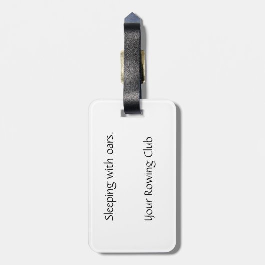 Fun Rowing club Bagagelabel (Achterkant verticaal)