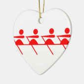 Fun Rowing club Keramisch Ornament (Links)
