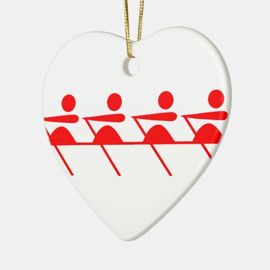 Fun Rowing club Keramisch Ornament (Links)