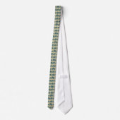 Fun Rows van Paisley Elephants op Beige Necktie Stropdas (Achterkant)