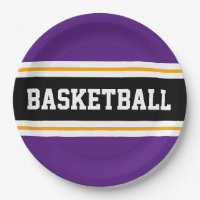 Fun Royal Paarse Zwart Geel BASKETBAL Strepen