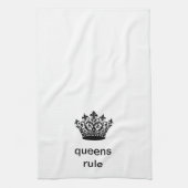 Fun Royal "Queens Rule" Theedoek (Verticaal)