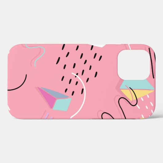 Fun roze 1990-videokaart Throwback Case-Mate iPhone Case (Achterkant (horizontaal))