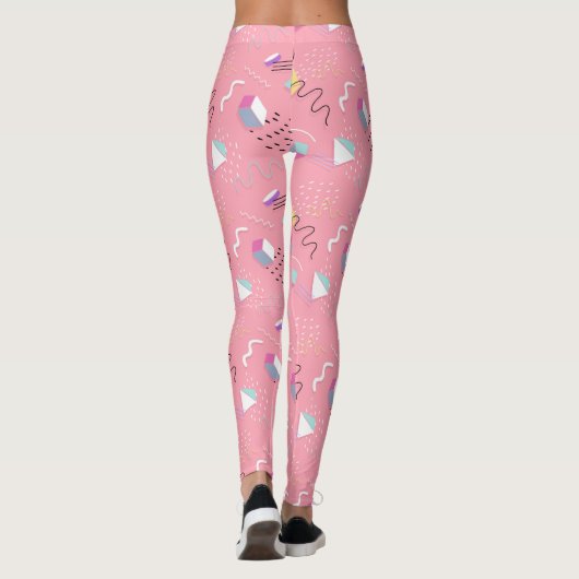 Fun roze 1990-videokaart Throwback Leggings (Achterkant)