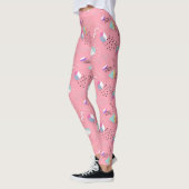 Fun roze 1990-videokaart Throwback Leggings (Links)