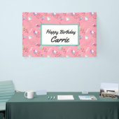 Fun roze 1990-videokaart Throwback Spandoek (Beurs)