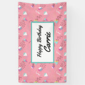 Fun roze 1990-videokaart Throwback Spandoek (Verticaal)